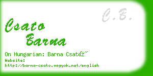csato barna business card